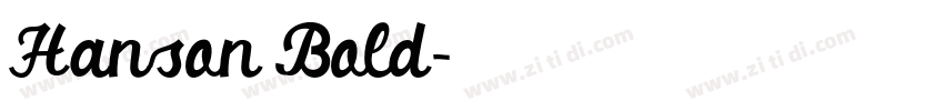 Hanson Bold字体转换